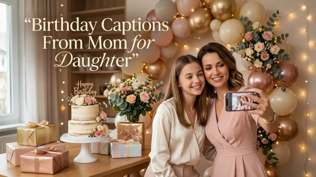 Birthday Captions From Mom for Daughter