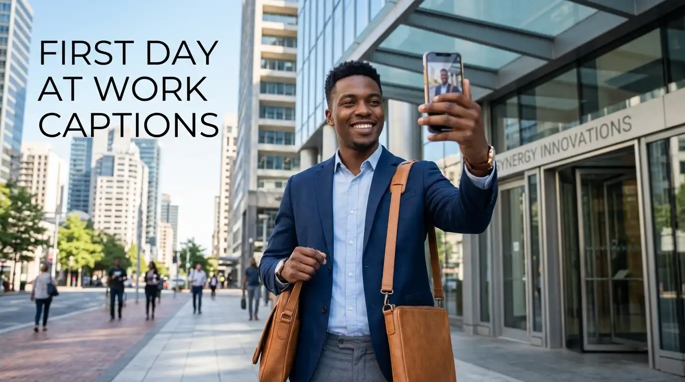  First Day at Work Captions for Social Media