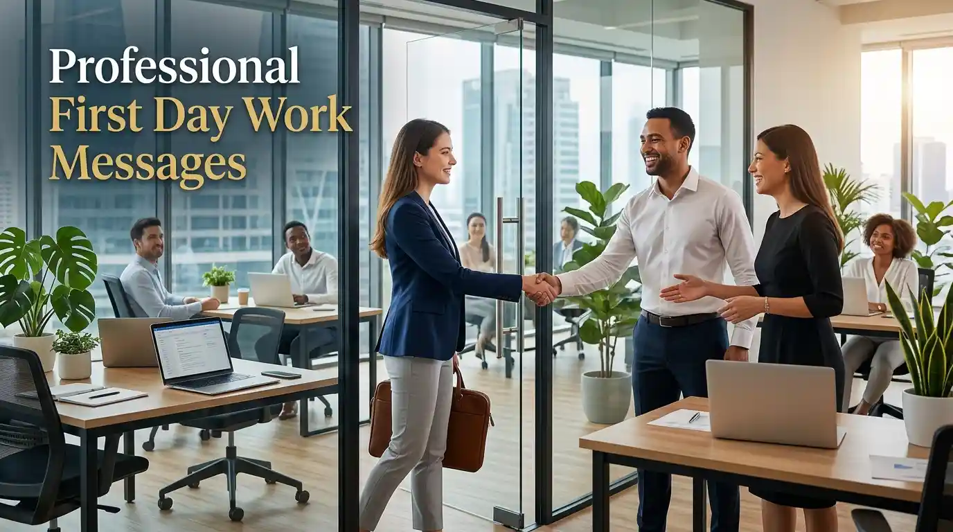 Professional First Day Work Messages