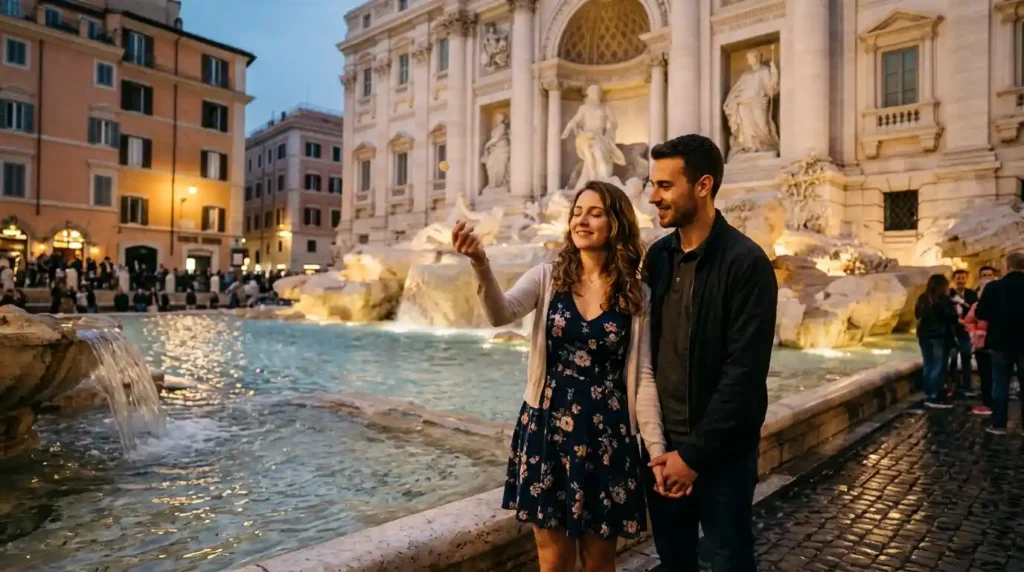 Romantic Trevi Fountain Wishes