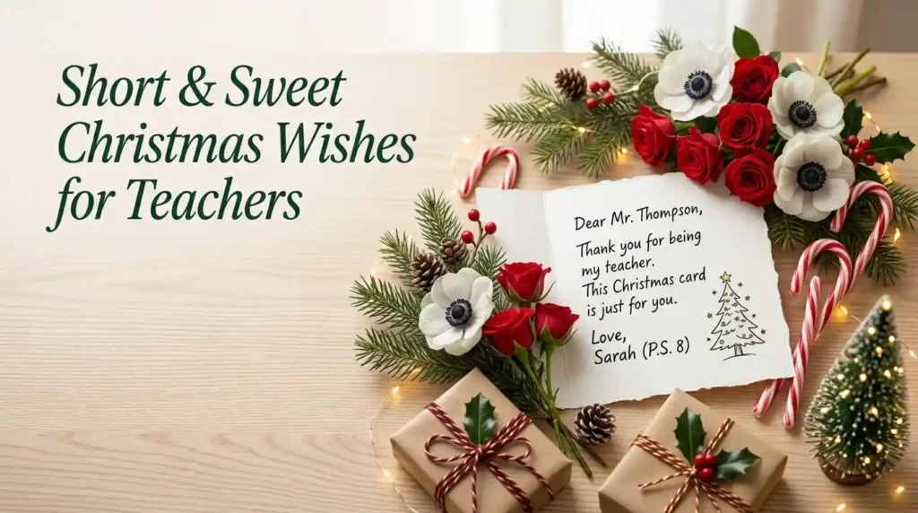 Short & Sweet Christmas Wishes for Teachers