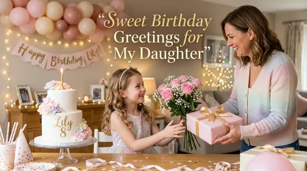 Sweet Birthday Greetings for My Daughter