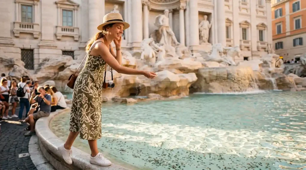 Travel Trevi Fountain Wishes