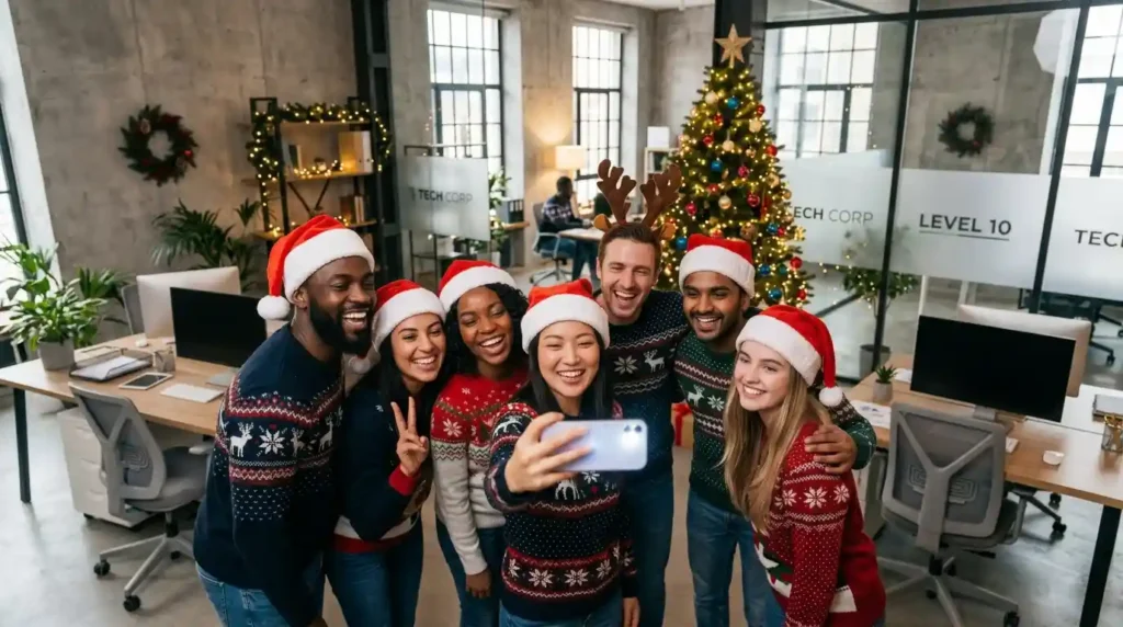 Christmas Captions for Coworkers