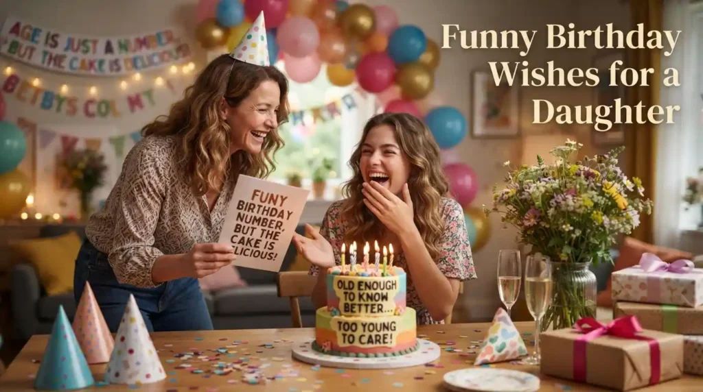 Funny Birthday Wishes for a Daughter