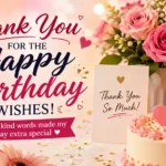 Thank you for Happy Birthday wishes
