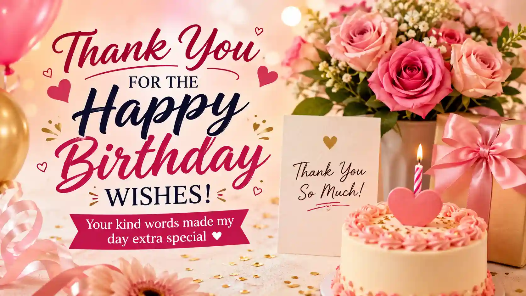 Thank you for Happy Birthday wishes