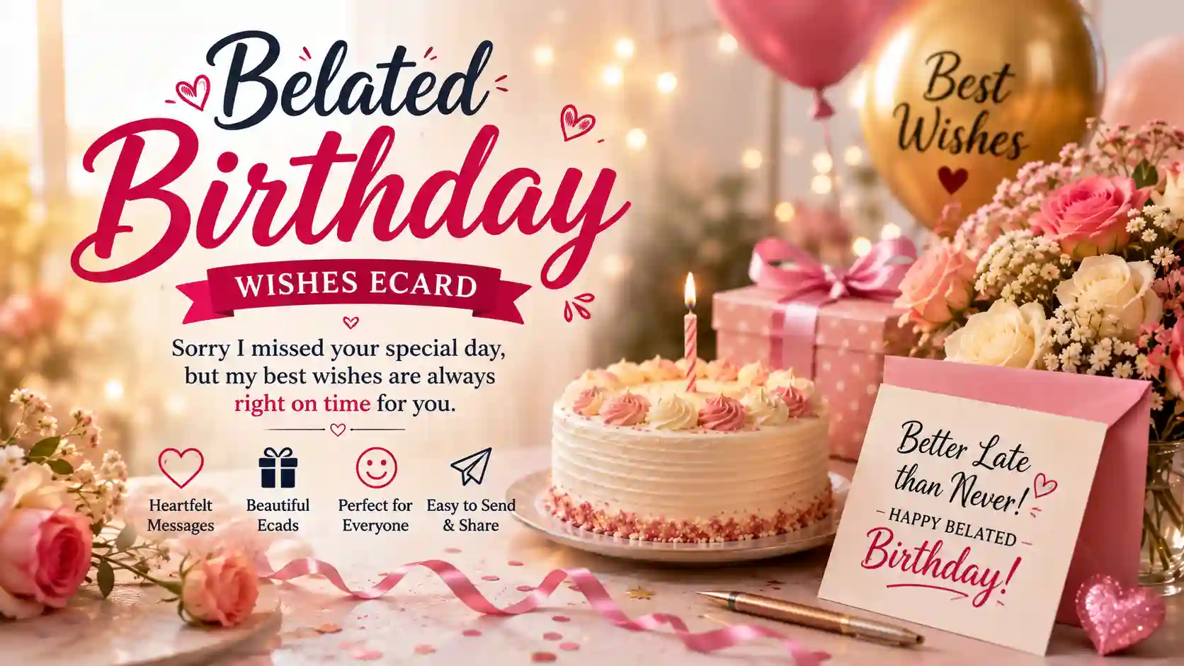 Belated Birthday Wishes Ecard