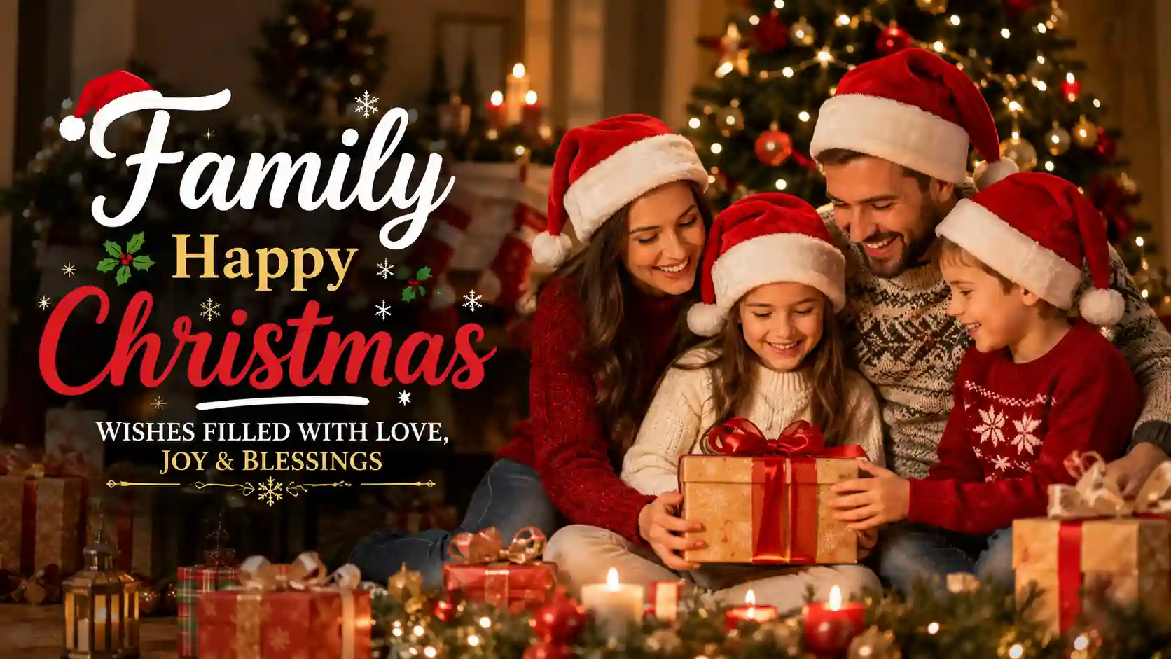 Family Happy Christmas Wishes