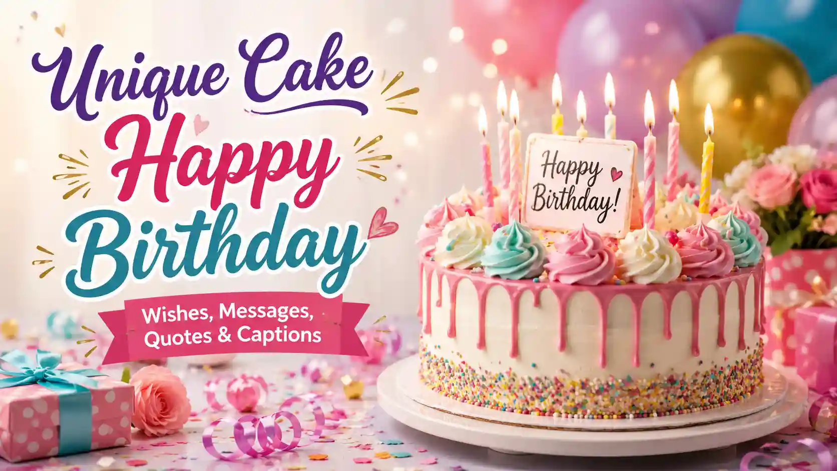 Unique Cake Happy Birthday Wishes
