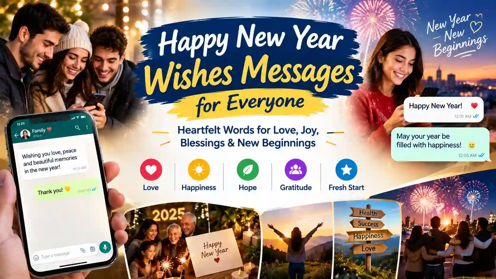 Happy New year Wishes Messages